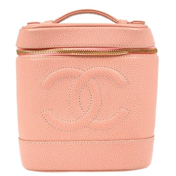 Chanel Pink Calfskin Timeless Vanity Handbag - Picture 1 of 11